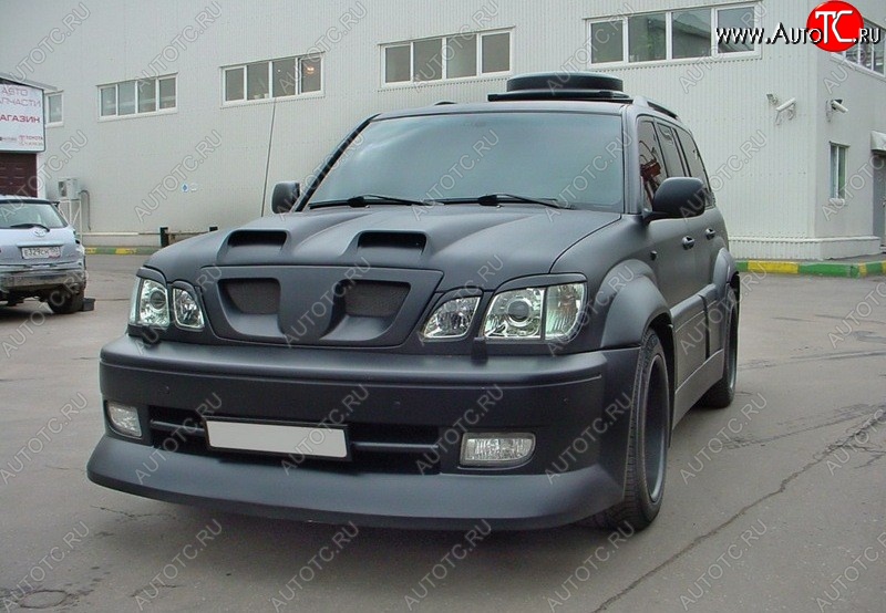 4 149 р. Реснички на фары CUSTOM Lexus LX470 J100 дорестайлинг (1998-2002) (Неокрашенные)  с доставкой в г. Нижний Новгород