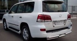 21 899 р. Защита заднего бампера (Ø76 и 42 мм, нержавейка) SLITKOFF Lexus LX570 J200 дорестайлинг (2007-2012)  с доставкой в г. Нижний Новгород. Увеличить фотографию 4