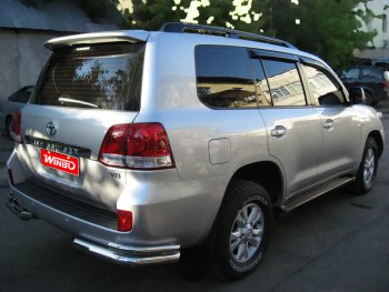 10 999 р. Защита заднего бампера WINBO (уголки, Ø76 и 38 мм, нержавейка) Toyota Land Cruiser 200 дорестайлинг (2007-2012)  с доставкой в г. Нижний Новгород. Увеличить фотографию 5