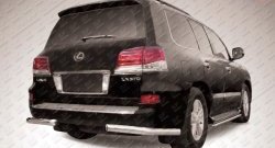 Защита заднего бампера из двух боковых уголков диаметром 76 мм Slitkoff Lexus (Лексус) LX570 (ЛХ)  J200 (2012-2015) J200 1-ый рестайлинг