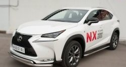 20 949 р. Защита переднего бампера (2 трубыØ75х42 и 63 мм, нержавейка) SLITKOFF Lexus NX200T Z10 (2014-2017)  с доставкой в г. Нижний Новгород. Увеличить фотографию 4