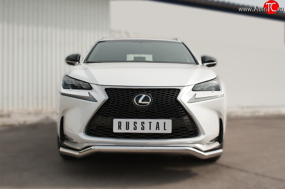 16 999 р. Защита переднего бампера (Ø63 мм волна, нержавейка, F-SPORT) SLITKOFF Lexus NX200T Z10 (2014-2017)  с доставкой в г. Нижний Новгород