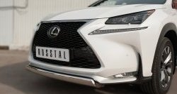 17 299 р. Защита переднего бампера (Ø75х42 мм, нержавейка, F-SPORT) Russtal Lexus NX200T Z10 (2014-2017)  с доставкой в г. Нижний Новгород. Увеличить фотографию 2