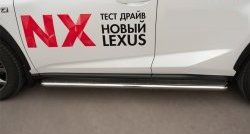 24 749 р. Широкая защита порогов F SPORT Russtal Lexus NX200T Z10 (2014-2017) (Текстура поверхности листа №1)  с доставкой в г. Нижний Новгород. Увеличить фотографию 3