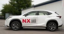 24 749 р. Широкая защита порогов F SPORT Russtal Lexus NX200T Z10 (2014-2017) (Текстура поверхности листа №1)  с доставкой в г. Нижний Новгород. Увеличить фотографию 6