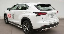 16 849 р. Защита заднего бампера (Ø75x42 мм, нержавейка, F-Sport) Russtal Lexus NX200T Z10 (2014-2017)  с доставкой в г. Нижний Новгород. Увеличить фотографию 4