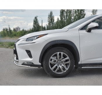 13 799 р. Защита переднего бампера (Ø42 мм, нержавейка) SLITKOFF  Lexus NX300h  Z10 (2014-2017) дорестайлинг  с доставкой в г. Нижний Новгород. Увеличить фотографию 2