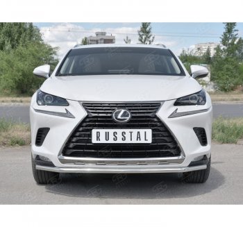 13 799 р. Защита переднего бампера (Ø42 мм, нержавейка) SLITKOFF  Lexus NX300h  Z10 (2014-2017) дорестайлинг  с доставкой в г. Нижний Новгород. Увеличить фотографию 4