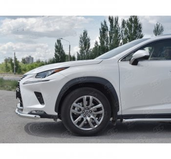 15 699 р. Защита переднего бампера (Ø63 мм, нержавейка) SLITKOFF Lexus NX300h Z10 дорестайлинг (2014-2017)  с доставкой в г. Нижний Новгород. Увеличить фотографию 2