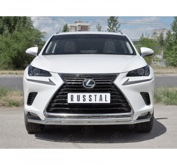 18 949 р. Защита переднего бампера (2 трубы Ø42 мм, нержавейка) SLITKOFF  Lexus NX300h  Z10 (2014-2017) дорестайлинг  с доставкой в г. Нижний Новгород. Увеличить фотографию 4