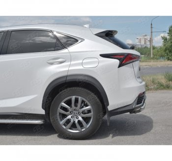 8 999 р. Защита заднего бампера (Ø63 мм, нержавейка) Russtal  Lexus NX300h  Z10 (2014-2017) дорестайлинг  с доставкой в г. Нижний Новгород. Увеличить фотографию 2