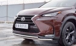 17 999 р. Защита переднего бампера (2 трубыØ42 мм, нержавейка) Russtal Lexus NX200 Z10 дорестайлинг (2014-2017)  с доставкой в г. Нижний Новгород. Увеличить фотографию 4