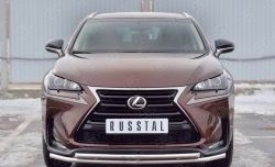 17 999 р. Защита переднего бампера (2 трубыØ42 мм, нержавейка) Russtal Lexus NX200 Z10 дорестайлинг (2014-2017)  с доставкой в г. Нижний Новгород. Увеличить фотографию 1