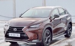 10 199 р. Защита переднего бампера (Ø42 мм, волна, нержавейка) Russtal Lexus NX200 Z10 дорестайлинг (2014-2017)  с доставкой в г. Нижний Новгород. Увеличить фотографию 2