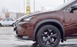 10 199 р. Защита переднего бампера (Ø42 мм, волна, нержавейка) Russtal Lexus NX200 Z10 дорестайлинг (2014-2017)  с доставкой в г. Нижний Новгород. Увеличить фотографию 3