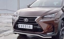 10 199 р. Защита переднего бампера (Ø42 мм, волна, нержавейка) Russtal  Lexus NX200  Z10 (2014-2017) дорестайлинг  с доставкой в г. Нижний Новгород. Увеличить фотографию 4