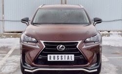 10 199 р. Защита переднего бампера (Ø42 мм, волна, нержавейка) Russtal Lexus NX200 Z10 дорестайлинг (2014-2017)  с доставкой в г. Нижний Новгород. Увеличить фотографию 1