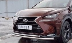 19 799 р. Защита переднего бампера (2 трубыØ63 и 42 мм, нержавейка) Russtal Lexus NX200 Z10 дорестайлинг (2014-2017)  с доставкой в г. Нижний Новгород. Увеличить фотографию 4