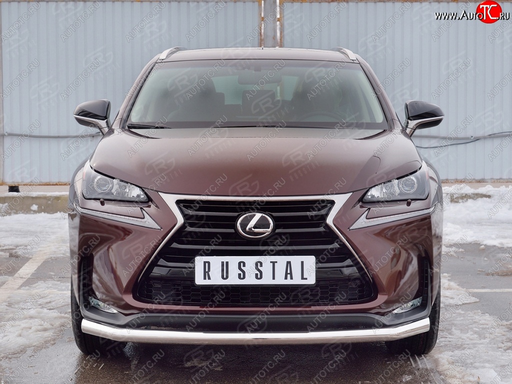 16 999 р. Защита переднего бампера (Ø63 мм, нержавейка) Russtal  Lexus NX200  Z10 (2014-2017) дорестайлинг  с доставкой в г. Нижний Новгород