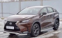 17 899 р. Защита переднего бампера (Ø63 мм волна, нержавейка) Russtal Lexus NX200 Z10 дорестайлинг (2014-2017)  с доставкой в г. Нижний Новгород. Увеличить фотографию 2