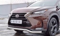 17 899 р. Защита переднего бампера (Ø63 мм волна, нержавейка) Russtal Lexus NX200 Z10 дорестайлинг (2014-2017)  с доставкой в г. Нижний Новгород. Увеличить фотографию 4