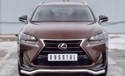 17 899 р. Защита переднего бампера (Ø63 мм волна, нержавейка) Russtal Lexus NX200 Z10 дорестайлинг (2014-2017)  с доставкой в г. Нижний Новгород. Увеличить фотографию 1