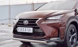 11 249 р. Защита переднего бампера (Ø75х42 мм, нержавейка) Russtal Lexus NX200 Z10 дорестайлинг (2014-2017)  с доставкой в г. Нижний Новгород. Увеличить фотографию 4