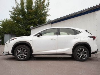 34 999 р. Широкая защита порогов с трубой диаметром 42 мм Russtal v3  Lexus NX200  Z10 (2014-2017) дорестайлинг  с доставкой в г. Нижний Новгород. Увеличить фотографию 4