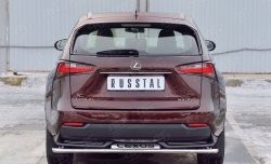 18 549 р. Защита заднего бампера (Ø42 мм с надписью, нержавейка) Russtal  Lexus NX200  Z10 (2014-2017) дорестайлинг  с доставкой в г. Нижний Новгород. Увеличить фотографию 1