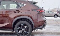 9 799 р. Защита заднего бампера (Ø42 мм уголки, нержавейка) Russtal Lexus NX200 Z10 дорестайлинг (2014-2017)  с доставкой в г. Нижний Новгород. Увеличить фотографию 4