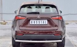 16 999 р. Защита заднего бампера (Ø63 мм, нержавейка) Russtal  Lexus NX200  Z10 (2014-2017) дорестайлинг  с доставкой в г. Нижний Новгород. Увеличить фотографию 1