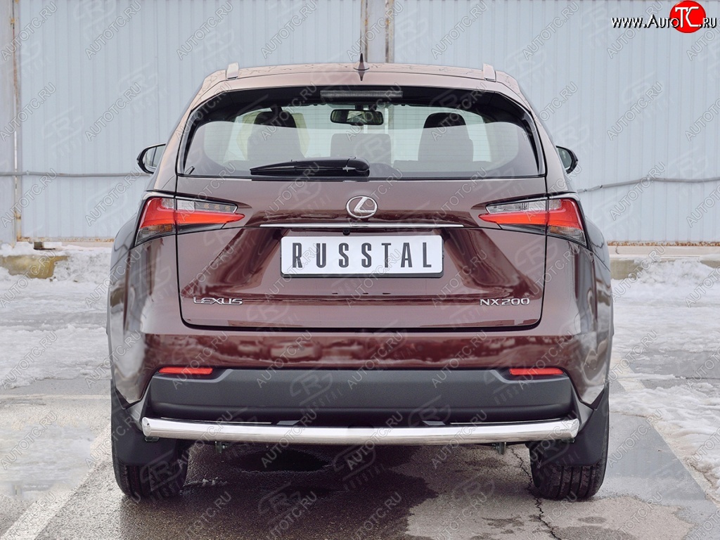 16 999 р. Защита заднего бампера (Ø63 мм, нержавейка) Russtal Lexus NX200 Z10 дорестайлинг (2014-2017)  с доставкой в г. Нижний Новгород