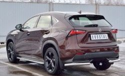 17 799 р. Защита заднего бампера (Ø63 мм уголки, нержавейка) Russtal  Lexus NX200  Z10 (2014-2017) дорестайлинг  с доставкой в г. Нижний Новгород. Увеличить фотографию 2