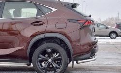 17 799 р. Защита заднего бампера (Ø63 мм уголки, нержавейка) Russtal Lexus NX200 Z10 дорестайлинг (2014-2017)  с доставкой в г. Нижний Новгород. Увеличить фотографию 3