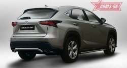 13 679 р. Защита заднего бампера (F-Sport) Souz-96 (d60)  Lexus NX200  Z10 - NX200T  Z10  с доставкой в г. Нижний Новгород. Увеличить фотографию 1