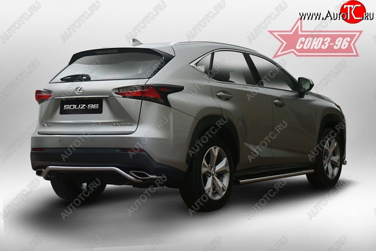 13 319 р. Узкая защита заднего бампера d42 Souz-96  Lexus NX200  Z10 (2014-2017) дорестайлинг  с доставкой в г. Нижний Новгород