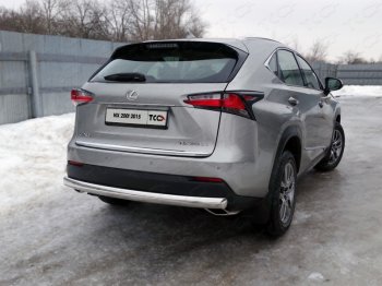 22 799 р. Защита заднего бампера (овальная) ТСС (нержавейка d75х42 мм) Lexus NX200 Z10 дорестайлинг (2014-2017)  с доставкой в г. Нижний Новгород. Увеличить фотографию 1