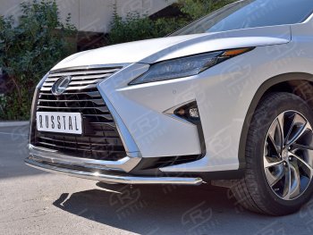 18 999 р. Защита переднего бампера (Ø42 мм, нержавейка, кроме F-Sport) SLITKOFF Lexus RX350L AL20 рестайлинг (2019-2022)  с доставкой в г. Нижний Новгород. Увеличить фотографию 4