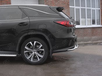 15 999 р. Защита заднего бампера (Ø63 мм, нержавейка, NOT F-SPORT) SLITKOFF  Lexus RX350L  AL20 (2017-2022) дорестайлинг, рестайлинг  с доставкой в г. Нижний Новгород. Увеличить фотографию 3