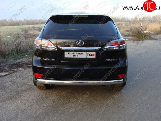 25 999 р. Защита заднего бампера (овальная) ТСС (нержавейка d75х42 мм) Lexus RX350 AL10 рестайлинг (2012-2015)  с доставкой в г. Нижний Новгород