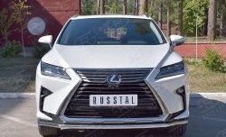 13 999 р. Защита переднего бампера (Ø42 мм, нержавейка) Russtal Lexus RX 200T AL20 дорестайлинг (2015-2017)  с доставкой в г. Нижний Новгород. Увеличить фотографию 1