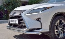 19 799 р. Защита переднего бампера (2 трубыØ63 и 42 мм, нержавейка) Russtal Lexus RX 200T AL20 дорестайлинг (2015-2017)  с доставкой в г. Нижний Новгород. Увеличить фотографию 4