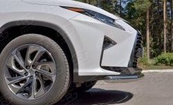 15 649 р. Защита переднего бампера (Ø63 мм, нержавейка) Russtal  Lexus RX  200T (2015-2017) AL20 дорестайлинг  с доставкой в г. Нижний Новгород. Увеличить фотографию 3