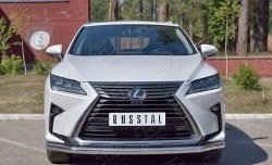 Защита переднего бампера (Ø63 мм, нержавейка) SLITKOFF Lexus (Лексус) RX (РХ)  200T (2015-2017) 200T AL20 дорестайлинг