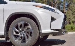 15 649 р. Защита переднего бампера (Ø75х42 мм, нержавейка) Russtal Lexus RX 200T AL20 дорестайлинг (2015-2017)  с доставкой в г. Нижний Новгород. Увеличить фотографию 3