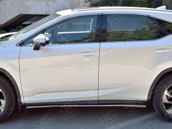 13 849 р. Защита порогов Russtal из круглой трубы диаметром 42 мм v3 Lexus RX 200T AL20 дорестайлинг (2015-2017)  с доставкой в г. Нижний Новгород. Увеличить фотографию 2