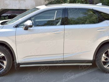 15 799 р. Защита порогов Russtal из круглой трубы диаметром 42 мм v3  Lexus RX  200T (2015-2017) AL20 дорестайлинг  с доставкой в г. Нижний Новгород. Увеличить фотографию 3