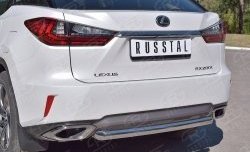 13 549 р. Защита заднего бампера (Ø63 мм, окрашенная) Russtal Lexus RX 200T AL20 дорестайлинг (2015-2017)  с доставкой в г. Нижний Новгород. Увеличить фотографию 3