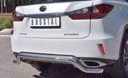 15 649 р. Защита заднего бампера диаметром 63 мм с изгибом Russtal  Lexus RX  200T (2015-2017) AL20 дорестайлинг  с доставкой в г. Нижний Новгород. Увеличить фотографию 3