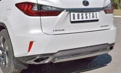 15 649 р. Защита заднего бампера (Ø75x42 мм, нержавейка) Russtal Lexus RX 200T AL20 дорестайлинг (2015-2017)  с доставкой в г. Нижний Новгород. Увеличить фотографию 3